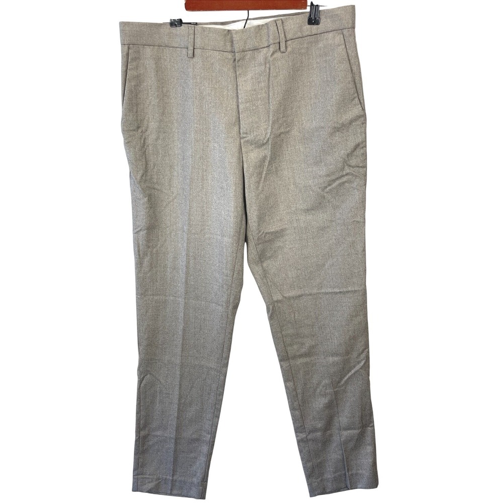 Banana Republic Dress Pants Men's 34x32 Tan Wool Tailored Fit Tapered Preppy NWT